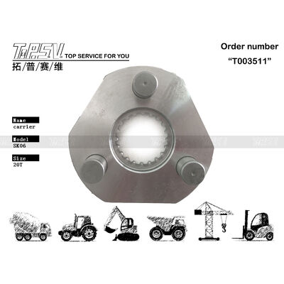 2413N459F1 SK06 굴삭기 스윙 1단 캐리어 장치 호환, 굴삭기 이동성을 위한 견고한 디자인, 포장 크기는 포장 유형에 따라 다름