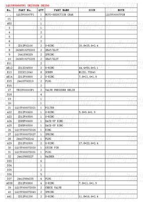 SK235 발굴기용 수압 여행 모터 드라이브 코벨코 카탈로그 LQ15V00007F1