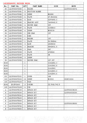 SK235 발굴기용 수압 여행 모터 드라이브 코벨코 카탈로그 LQ15V00007F1