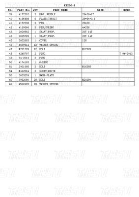 블랙 EX200-1 발굴기 여행 드라이브 카탈로그 설치에 볼트와 함께 9066008 9080070 9096483