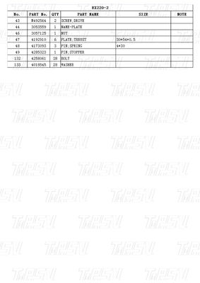 EX220-2 플래네타리 적도기 발굴기 여행 드라이브 카탈로그 9091682 9116394 9116395