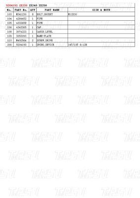 ZX230에 대한 발굴기 스윙 드라이브에 볼트