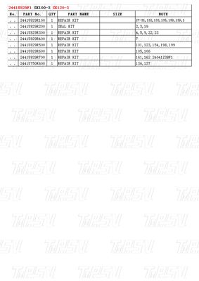볼트온 2441U829F1 SK120-3 발굴기 여행 드라이브 카탈로그 모터