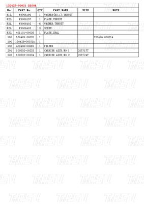 130426-00031 DX60R 발굴기 스윙 드라이브 카탈로그 검은 공장 색 수압 스윙 모터 모터 드라이브