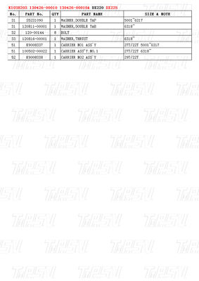OEM 스틸 볼트 온 스윙 모터 히타치 K1038203 130426-00010 130426-00010A DX225 발굴기 스윙 드라이브 카탈로그