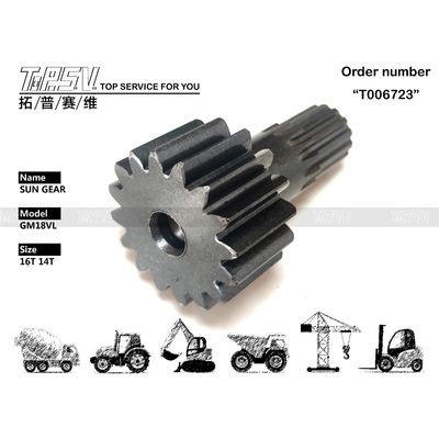 TZ263B1006-01 검정색 GM18VL 발굴기 여행 태양 기어 시력 모터 드라이브와 함께 검은 색