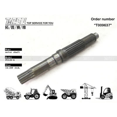 TZ263B2002-01 PC120-6 발굴기 여행 모터 샤프트 강철 찢기 저항