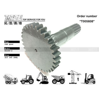 고내구성 EX200-2 굴삭기 주행 1단 선기어, 신뢰할 수 있는 유통업체의 블랙 색상