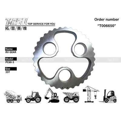 PC60-5 굴삭기 주행 RV 기어 예비 부품 전자 부품, 내구성을 위해 강철 및 열처리로 제작