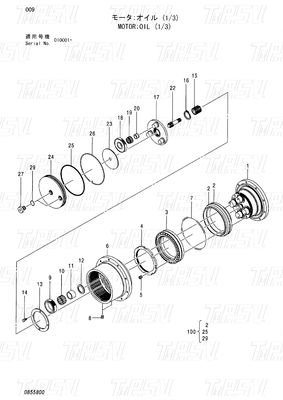 Good price 히타치 EX55UR-3 ZX55UR ZX55UR-HHE 발굴기 여행 드라이브 카탈로그 0732201 온라인으로