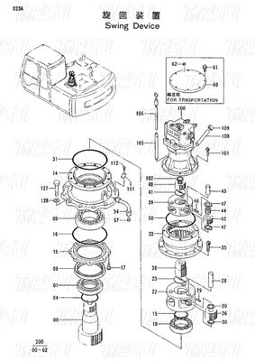 Good price 9111265 중량 EX120-2 발굴기 스윙 드라이브 카탈로그 시스템 수압 모터 온라인으로