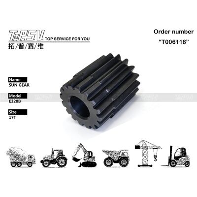 7Y-1430 고정밀 E320C 굴삭기 주행 2단 선기어 (유압 모터 구동 및 유성 감속기 포함)